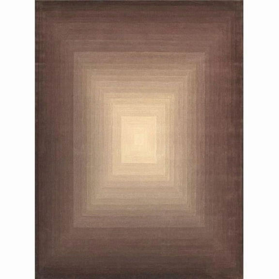 Pasargad Home Rodeo Collection Hand-Tufted Brown/Ivory Bsilk & Wool Area Rug- 5' 0" X 8' 0"