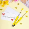 thumbnail image 4 of 30Pcs Yellow Beadable Pens Plastic Bead Pen Black Ink Ballpoint Pens Diy Pens Cute Cool Pens for Teacher Bridal Graduation Gift Office Supplies, 4 of 14