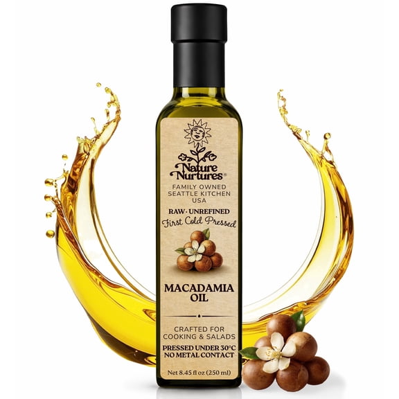 Macadamia Oil for Cooking | Raw First Cold Pressed | Single Press Below 30C | Unrefined | Made in USA