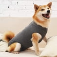 thumbnail image 2 of Combinaison de Récupération Chirurgicale pour Chien Confortable Col Évasé T-Shirt Alternatif pour Chiens (S, Gris), 2 of 7