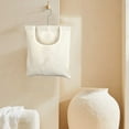 thumbnail image 4 of Hxlamzoo Durable Cotton Canvas Clothes Clip Storage Bag - Stylish Cream Hanging Organizer for Clothes Drying & Hanger Storage, 4 of 5