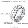 thumbnail image 2 of Clearance Statement Wheat Rings for Women Men Stainless Steel Band Rings Size Birthday Valentines Day Jewelry Gifts Girlfriend Wife Her Age Ideas, Size 7, 2 of 5