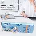 thumbnail image 2 of Allytech Galaxy A52 4G/5G Case Cover, Soft TPU Back Cover with Ring Holder Stand Shockproof Anti-Scratch Slim Fit Bumper Phone Case for Samsung Galaxy A52 4G/5G, Blue Flower, 2 of 4