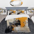 thumbnail image 2 of Designart "Elegance of Grey and Yellow Paint I" Abstract Bedding Covert Set - Abstract Yellow Modern Bed Set With 2 Shams, 2 of 6