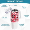 thumbnail image 4 of SKYSONIC 40 oz Cute Funny Panda Tumbler with Handle and Straw Lid, Insulated Cup Reusable Stainless Steel Water Bottle Travel Mug, 4 of 7