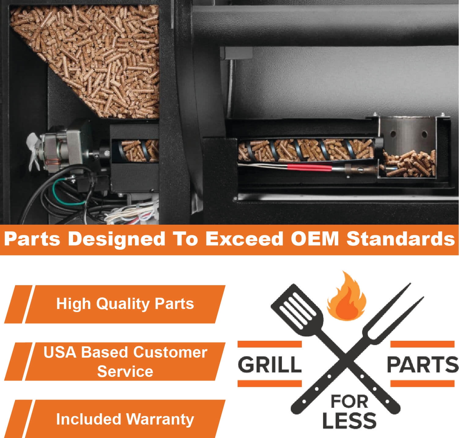 Hot Rod Igniter Compatible With Grilla Grills Silverbac Pellet Grill
