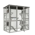 thumbnail image 3 of DWVO 70.9" Large Cat Cage, Outdoor Cat Enclosures Catio, DIY Indoor Catio with Roof Hammock Platforms, Ideal for 1-6 Cats, 3 of 12