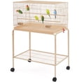 thumbnail image 5 of Topeakmart 47-in Flight Cage Birdcage with Rolling Stand for Small Birds, Almond, 5 of 14