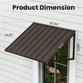 thumbnail image 5 of Domi Outdoor Metal Awning 40" x 36", Front Door and Window Canopy with Powder-Coated Frame, Weather Resistant Sun and Rain Shelter for Patio, Entrance, Porch and Balcony, Brown, 5 of 9