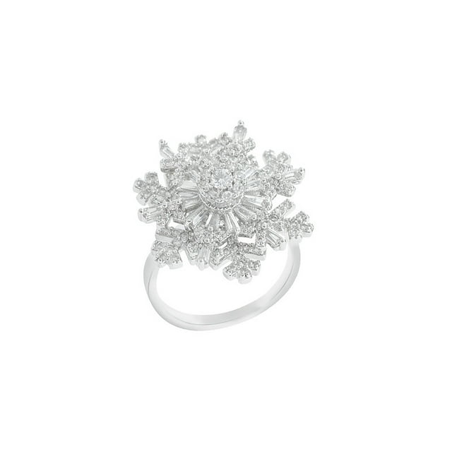 Anillo de apertura para mujer, anillos de decoración de cobre, decoraciones de mano ajustables, joyería chapada para niñas y mujeres, joyería Ropa, zapatos y accesorios Miscelánea Plata Minnieouse AP014632-01