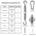 thumbnail image 4 of Yescom Triangle Sun Shade Sail Hardware Kit 6" 304 Anti-Rust Stainless Steel M6 Accessory 40pcs for Outdoor Canopy, 4 of 11