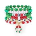 thumbnail image 3 of NICKSUN Christmas Bracelets Set Stack Snowflake Christmas Tree Beaded Stretch Bracelet Summer Christmas Costumes Bracelet Jewelry Gifts, 3 of 7