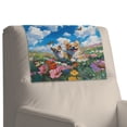 thumbnail image 4 of SCRAWLGOD Corgi Flower Butterfly Sky Print Recliner Headrest Protector, 2 Pcs Anti-Slip Waterproof Head Rest Cover, PU Leather Recliner Headrest Cover for Sofa,Office Chair 17x27 in, 4 of 7