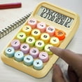 thumbnail image 3 of WKSCLPAI Cute Dopamine Colorway Calculator, Portable Multi-function Calculators with 12-Digit LCD Display, Small Desktop Calculator with Stylish Computing Mechanical Keyboard, Yellow, 3 of 5