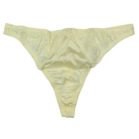 Dominique Womens Plus Lace Trim Rhinestone Thong Panty