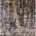 thumbnail image 1 of Ahgly Company Indoor Square Mid-Century Modern Black Eel Black Area Rugs, 7' Square, 1 of 1