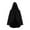 Black, variant on Hvyesh Renaissance Hooded Cape Victorian Capelet Medieval Cloak Halloween Cropped Robe