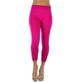 thumbnail image 6 of ToBeInStyle Women's Rhinestone Accent Ruched Capri Leggings, 6 of 7