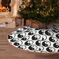 thumbnail image 4 of Salouo Yin Yang Christmas Tree Skirt 36" Farmhouse Christmas Decorations Snowman Xmas Tree Skirt Tree Mat for Holiday Party Decor, 4 of 8