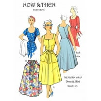 Now & Then Patterns Sewing Pattern The Florin Wrap Dress & Skirt Women