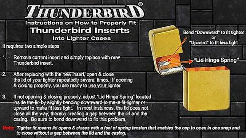 Thunderbird Butane 45 Degree Soft Flame Flip Top Pipe Lighter Insert - 8282