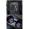 thumbnail image 4 of Uorisanigo Blue Butterfly 15Pcs Car Seat Covers Font Rear Set with Steering Wheel Cover,Seatbelt Pads,Car Trash Can,Air Vent Pouch,Rearview Mirror Cover,Car Coasters,Interior Accessories Set, 4 of 7
