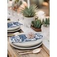 thumbnail image 6 of Hokiten Kitchen Dinner Napkins Set of 8 Blue Garden Cloth Napkins Reusable Washable Table Napkins for Weddings Cocktail Parties Holiday Table Decor 20x20 Inch, 6 of 8
