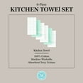 thumbnail image 6 of Martha Stewart Modern Waffle Kitchen Towel Set 6-Pack, Aqua Blue, 16"x28", 6 of 11