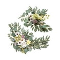 thumbnail image 3 of Rongfmy 2 Pieces Artificial Wreath Artificial Floral Swag Simulation Garland Flower Swag F, 3 of 9