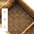 thumbnail image 3 of 1pc 3 Compartments Home Storage Box Sea Grass Woven Sundries Storage Case, 3 of 8