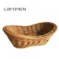 thumbnail image 1 of Wicker Woven Basket Bread Tray Serving For Food Fruit Cosmetic Storage Tabletop Bathroom Storage Kitchen Organizer, 1 of 6