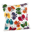 thumbnail image 3 of Saro Hahai Butterfly Applique Cotton Lumbar Pillow, 3 of 5
