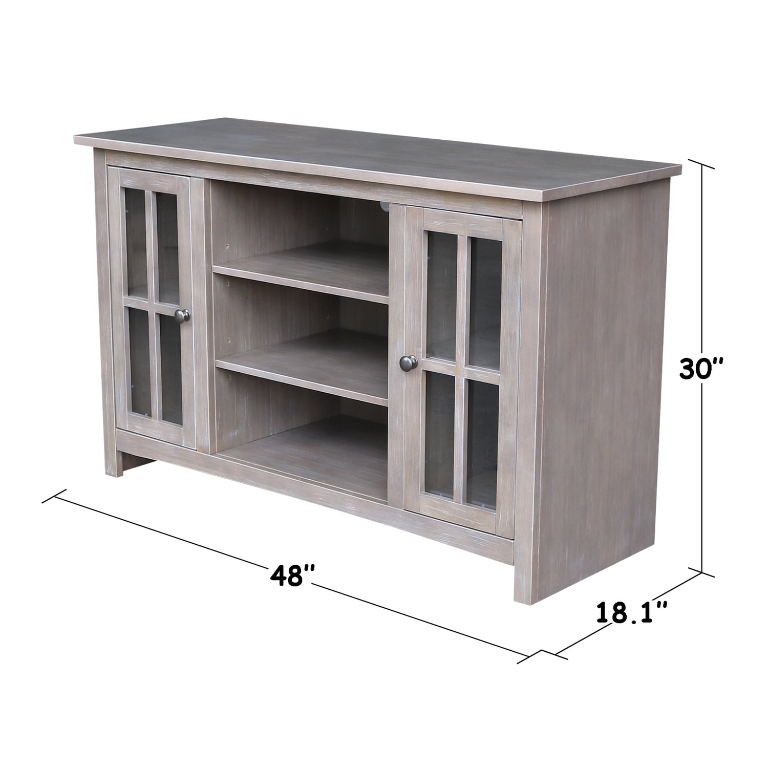 International Concepts 48" TV Stand in Washed Gray Taupe