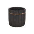 thumbnail image 2 of Maceta Aurine Pequeña de Cerámica Negra con Borde Dorado de Planter Cheung, 2 of 4