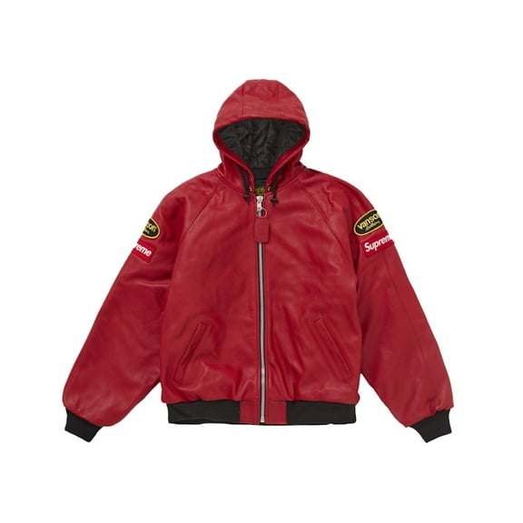 Supreme Men's Vanson Leathers Hooded Work Jacket Red, from StockX