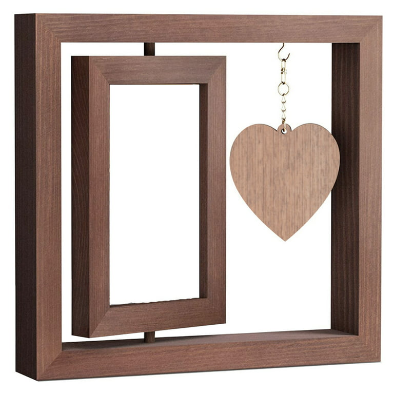 Li'Shay Rustic Wooden 4x6 Picture Frame with Heart