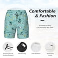 thumbnail image 5 of Lsque Mens Swim Trunks Hawaiian Style Pattern - Bathing Suit Compression Liner - Beach Swim Shorts Swimwear - (S-3XL) - Stretch Quick Dry -, 5 of 9