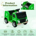 thumbnail image 2 of Gymax 12V Recycling Garbage Truck Electric Ride On Toy Remote w/Recycling Accessories Green, 2 of 10
