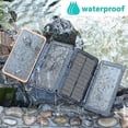 thumbnail image 4 of Cargador solar, batería externa portátil de 25000mah con 4 paneles, banco de energía impermeable con 2 USB para acampar al aire libre para tabletas de teléfono Cisea (hy), 4 of 5