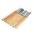 thumbnail image 2 of 8Pcs Wood Turning Chisels HHS Groove Parting Tools Set Woodworking Carving Gouge Accessories, 2 of 5