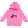 thumbnail image 2 of Inktastic Girls Pink Airplane Pilot Toddler Hoodie, 2 of 4