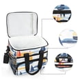 thumbnail image 6 of FORMRS Insulated Cooler Bag 24 Cans Capacity Soft Leakproof Lunch Box with Side Pockets, Orange Hand Drawn Sailboats, 6 of 7