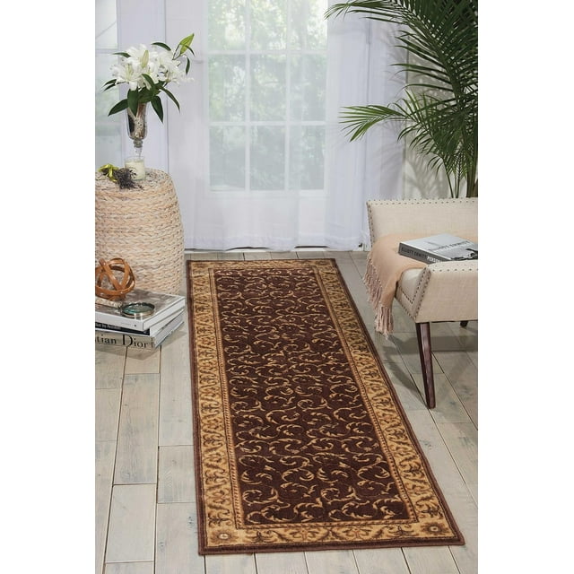 Nourison ST02 Zanibar Grand Tapis de Couloir en Polyacrylique Marron 2.3 Pieds par 8 Pieds, Mirage Multicolore