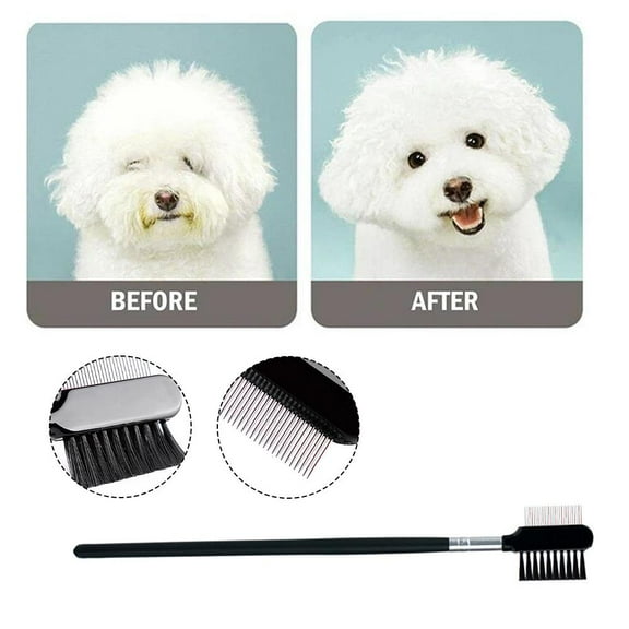DoubleSided Head Pet Eye Comb Dog Brush Pet Tear Stain Grooming Pet Com