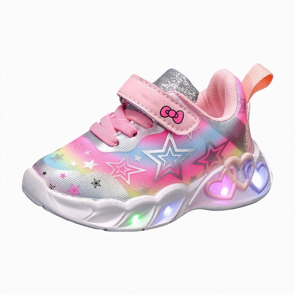 Gubotare Sneakers for Toddler Boys Boys Girls Light Up Shoes Lightweight Mesh Breathable Adorable Led Flashing Running Sneakers for Toddler and Little Kid Size 11.5 (Pink,11.5 Little Kid)