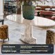 thumbnail image 3 of Mesa de comedor de mármol italiano nórdico: lujo minimalista moderno, mesa de comedor grande rectangular personalizada, estilo italiano, 3 of 4