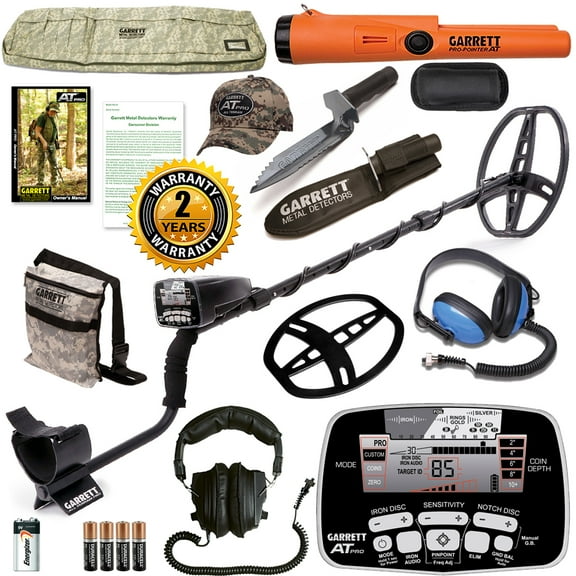 Garrett AT Pro Metal Detector w/ AT PinPointer & Waterproof HeadphoneS