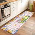 thumbnail image 3 of Watercolor Floral Truck 2'x6' Runner Rug, Spring Garden Butterflies Pink Plaid Washable Non-Slip Area Rugs for Hallway Kitchen Floor Bedroom Entryway, Laundry Carpet Decoration Indoor Mat, 3 of 9