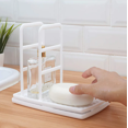 thumbnail image 3 of Organizador de fregadero, soporte para utensilios de cocina DIY blanco, escurridor, soporte para esponja, soporte para pañuelos, almacenamiento, plástico PP, blanco brillar Electrónica, 3 of 5