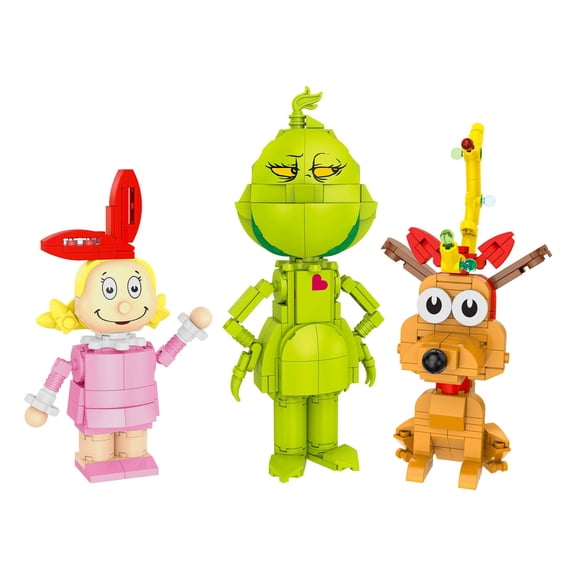 Brickcraft Dr. Seuss The Grinch Posable Figures Building Kit (439-Piece Set), Collectible Christmas Display, Gift for Holiday Fans and Kids Ages 8